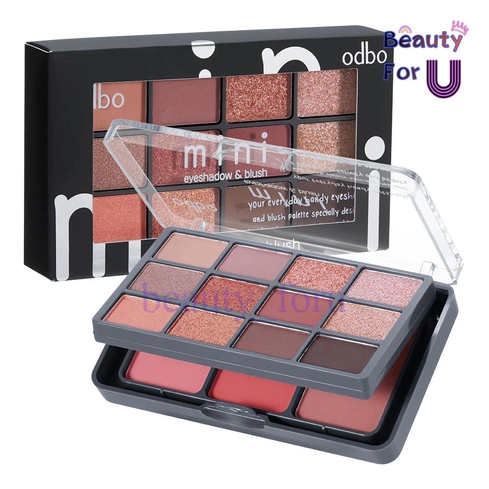 ODBO MINI EYESHADOW & BLUSH OD1045 โอดีบีโอ มินิ อายแชโดว์ แอนด์ บลัช ขนาด 24กรัม