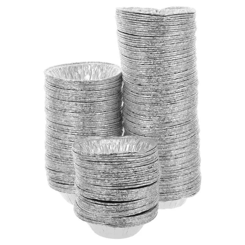 200 Pcs Egg Tart Mold Cake Pans Tin Foil Tray Cupcake Liners Baking Tools Disposable Aluminum Foil C