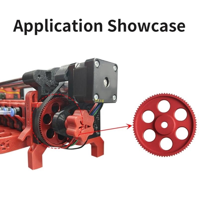 Btsg 2GT รอก 80 ฟัน 80T Timing Belt Pulley Synchronous Wheel เครื่องพิมพ์อลูมิเนียม