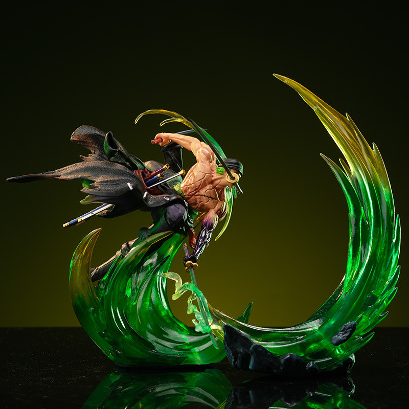 One Piece รูป JK Zoro Wano Country Zoro Demon Island Zoro เรืองแสง Zoro รูปรูปปั้น GK รุ่น