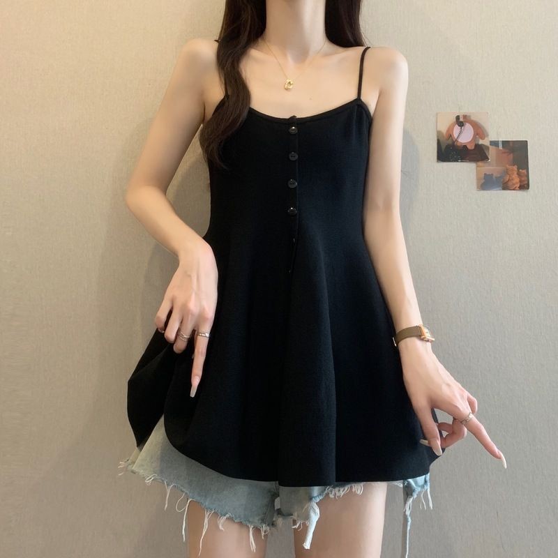 (ส่งจากกรุงเทพฯ)เดรสสั้นผู้หญิง ขอบใบบัว เดรสสายเดี่ยว ชุดเดรสฤดูร้อนแบบผูกหน้าแบบเปิดหลังสีพื้นสําหรับผู้หญิง(มี 4 สี) - รูปที่ 3