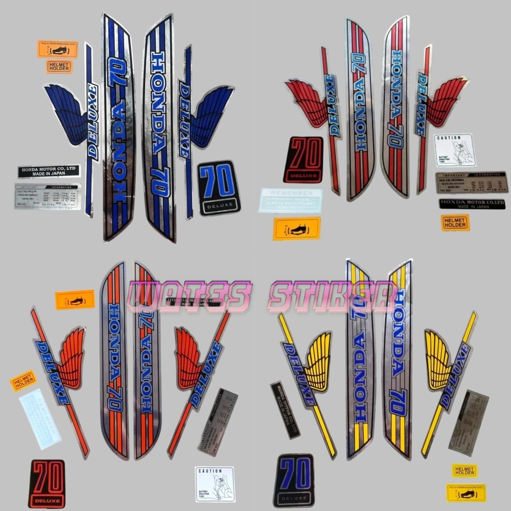 Striping Sticker List Honda 70 C 70 Bkjul 1970 คุณภาพครบชุด