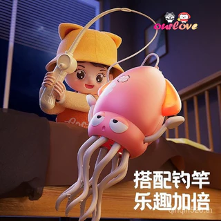 💓ของแท้💓ของเล่นปลาหมึกเต้นรำตลกและมหัศจรรย์ที่ขายดีของ Xiaohongshu ของเล่นปลาหมึกน่ารักสำหรับเด็กของขวัญวันเกิด
