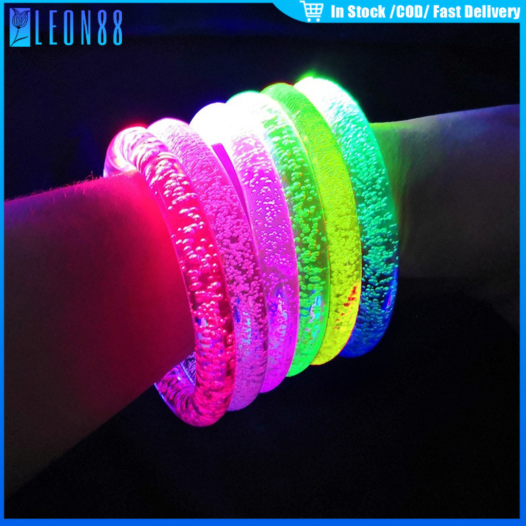 ของมาใหม่！ข้อมือมีไฟ กำไลไฟ LED เรืองแสง หลากหลายสี สำหรับปาร์ตี้ บาร์