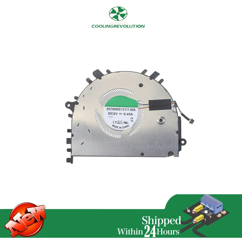พัดลมระบายความร้อน CPU แล็ปท็อป EG70040S1-C111-S9A DC5V 0.45A 4Pin