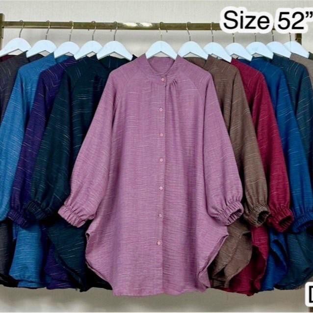 BLOUSE EZEE BLOUSE BEACH BAJU KAMEJA BUTANG ฟรีไซส์ F/J50