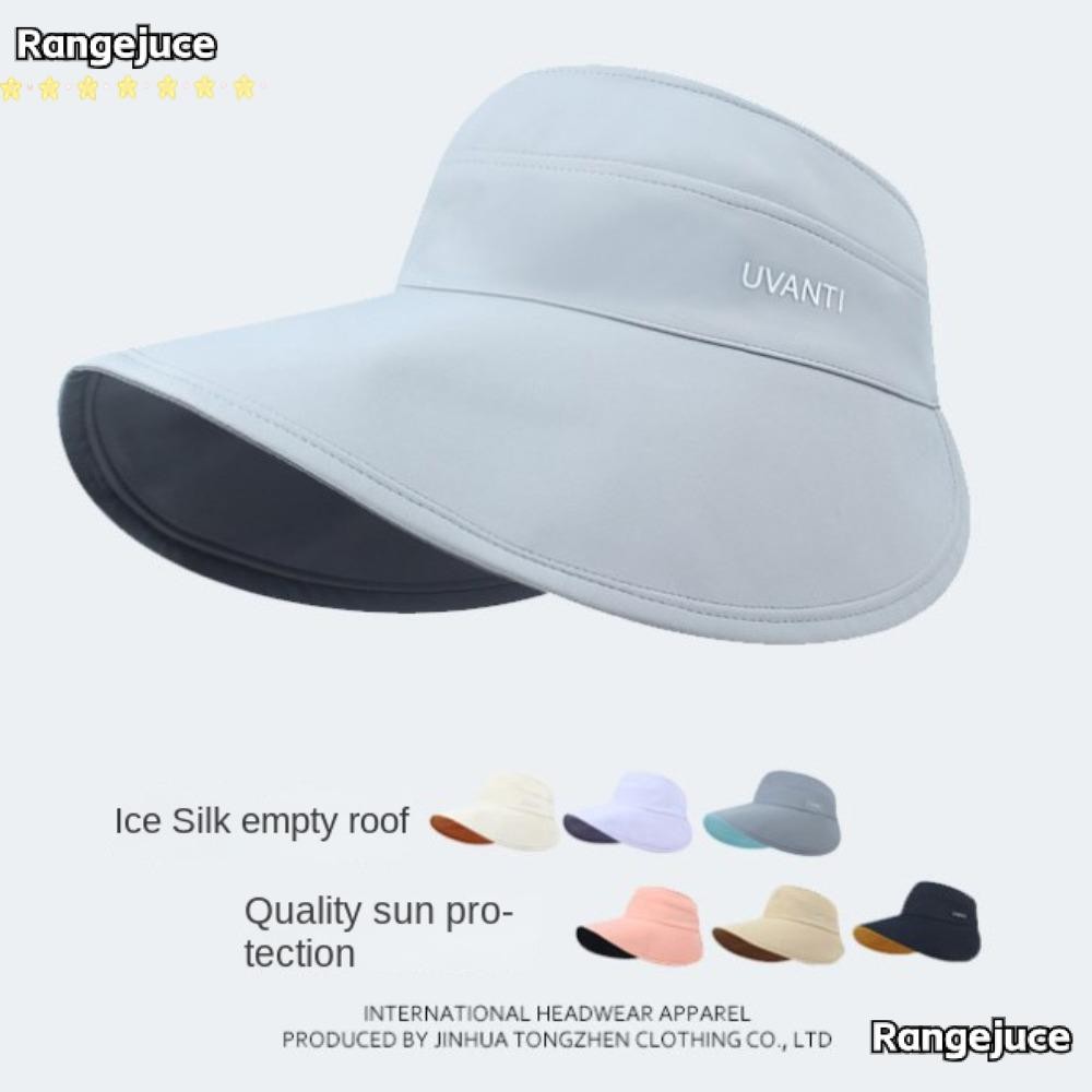 RANGEJUCE หมวกกันแดดฤดูร้อน ป้องกันรังสียูวีแบบสองด้าน พับได้