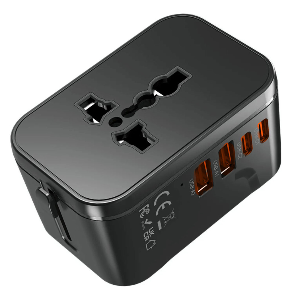 LENCENT Universal Travel Adapter Multi Port USB Type C UK EU USA 3A - HHT205