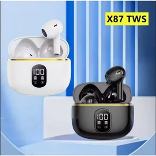 บลูทู ธ รุ่น 5.3 TWS X87 หูฟังจอแสดงผล LED หูฟังไร้สายการควบ…