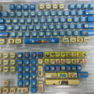 SpongeBob SquarePants Keycap MOA โปรไฟล์ 135 คีย์ PBT Dye Su…