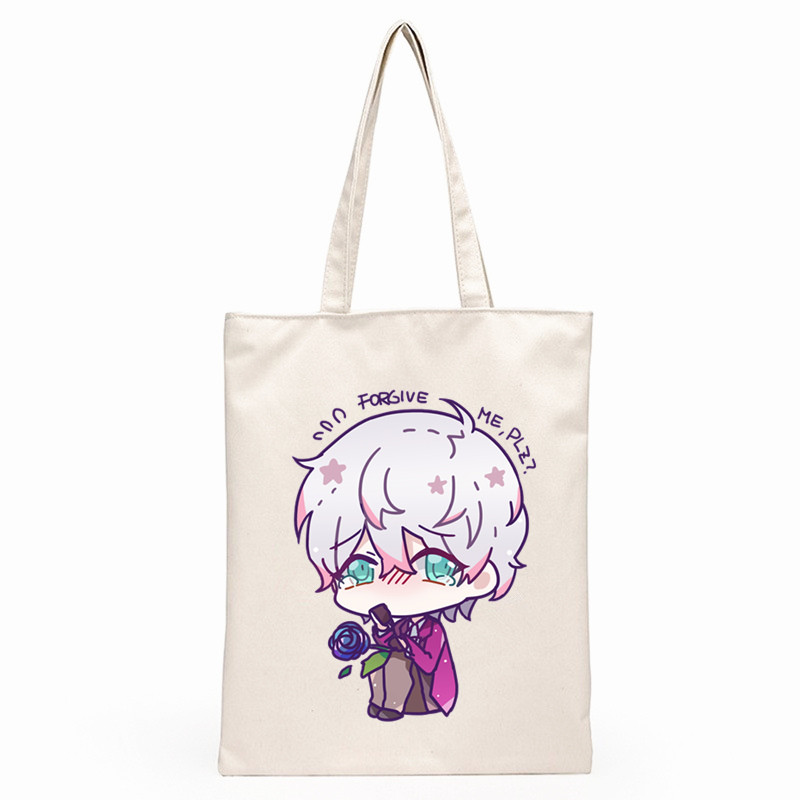 Mystic Messenger กระเป๋าถือ Unisex กระเป๋าผ้าใบแบบกําหนดเองพิมพ์ใช้ทุกวันReusable Travel Casual Shop