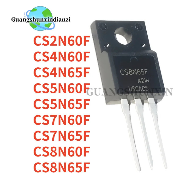 1-5PCS CS7N65F CS5N65F CS7N60F CS8N60F CS2N60F CS8N65F CS4N60F CS4N65F CS5N60F TO-220F ทรานซิสเตอร์ส