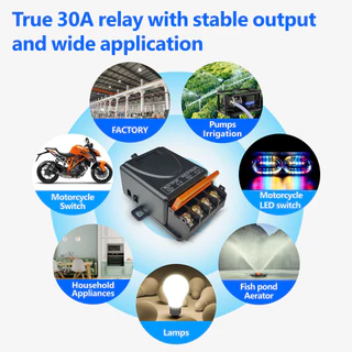 433MHz 220V สวิตช์รีโมตควบคุมปั๊มน้ํา 1Ch 30A รีโมทปั๊มน้ำ รีโมท Remote Power Switch สวิตช์ควบคุมระยะไกล