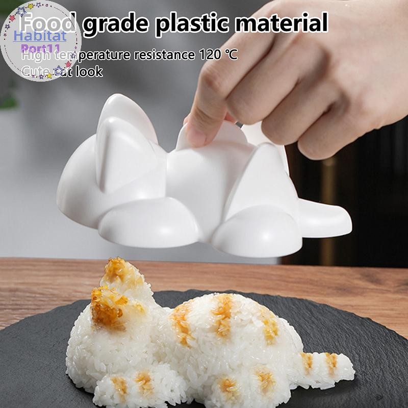 HabitatPort 1/3/5PCS น่ารักเครื่องมือซูชิ Onigiri แม่พิมพ์สัตว์รูปร่างซูชิเด็กข้าวมันฝรั่งบดฟักทอง Mash อุปกรณ์เบเกอรี่ครัวเครื่องมือ th