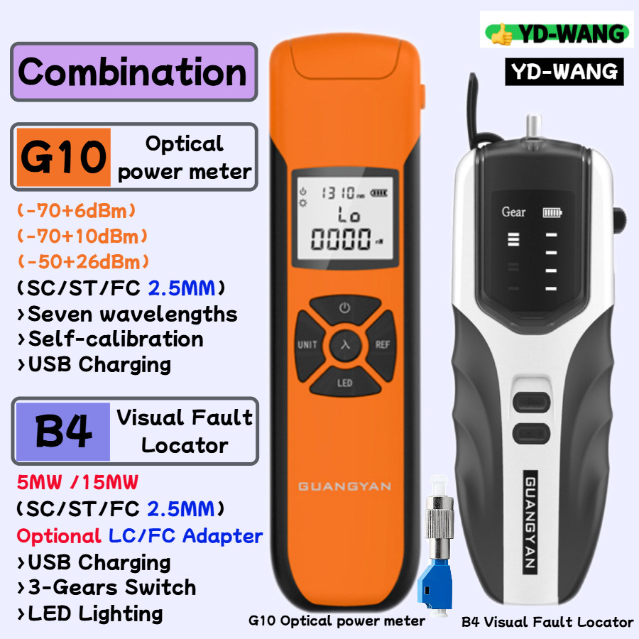 2-IN-1 เครื่องวัดแสงแบบรวม (G10) -70~+6/-70~+10/-50~+26 รวมพร้อมตัวระบุตําแหน่งการมองเห็น(B4) 5MW~15