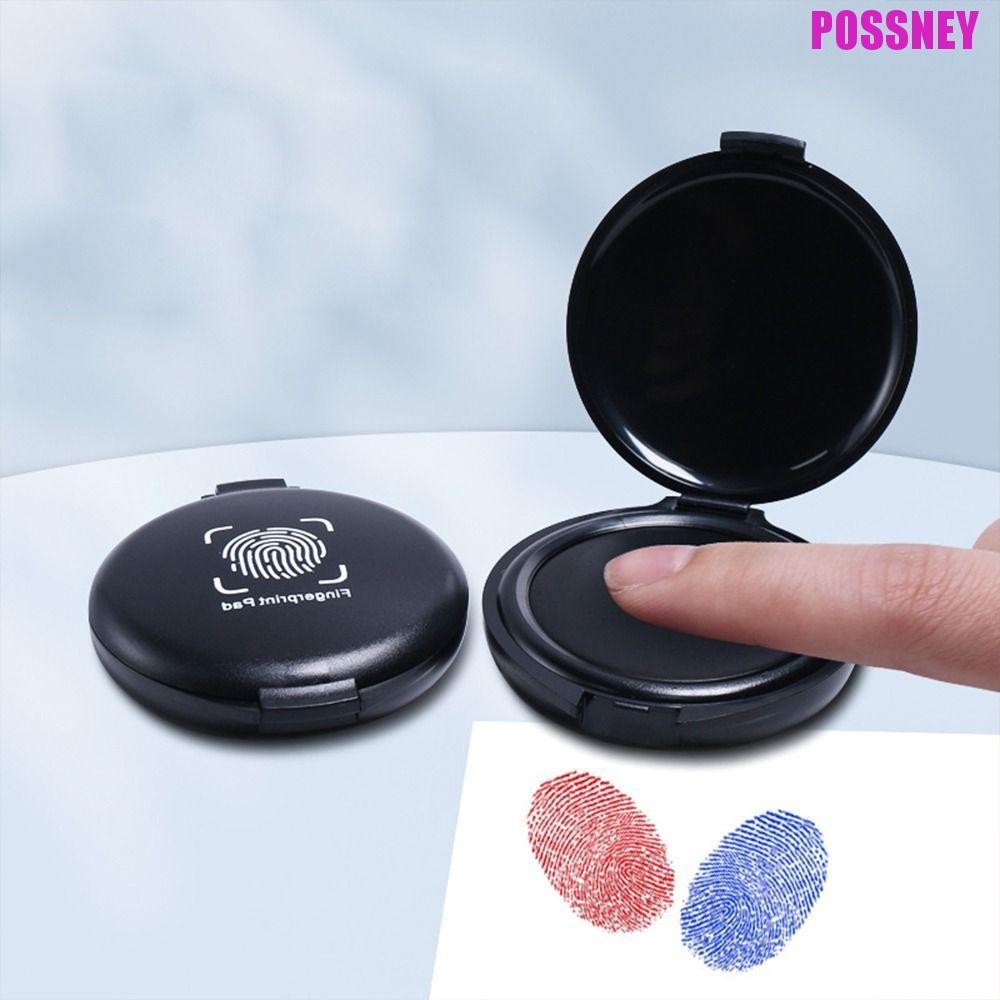 Possney Thumbprint Ink Pad Anti-Fake Portable Agreement Contract Finance Clear Stamping Fingerprint Kit