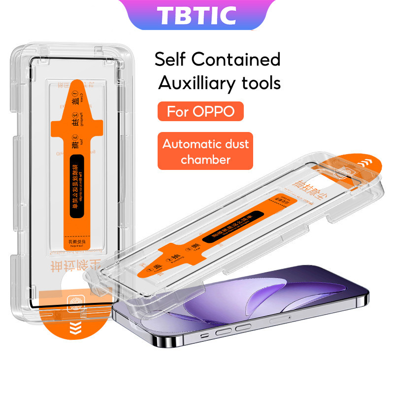 TBTIC Full Coverage Screen Protector สําหรับ OPPO Y93 A5S A12 A7 A11X A9 R17 F9 X21A3 A3S A5 A12E Reno5 5Z 5K 5Lite HD กระจกนิรภัยติดตั้งอัตโนมัติ