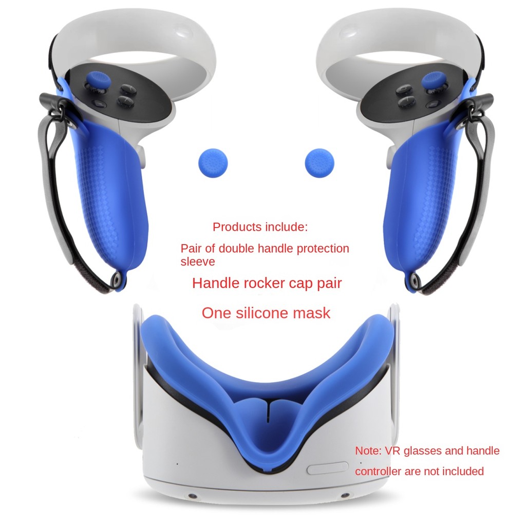 ในสต็อก vr แว่น vr vr box มือจับในสต็อก vr แว่น vr vr boxฝาครอบหน้ากากป้องกันสำหรับ Oculus Quest 2 อ