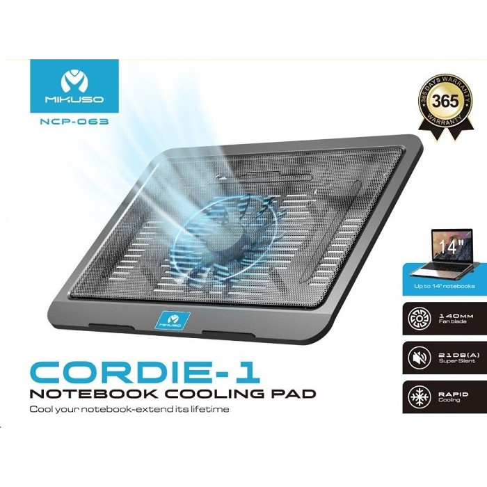 COOLING PAD MIKUSO NCP-063 CORDIE-1 (COMPATIBLE UP TO 14 นิ้ว)