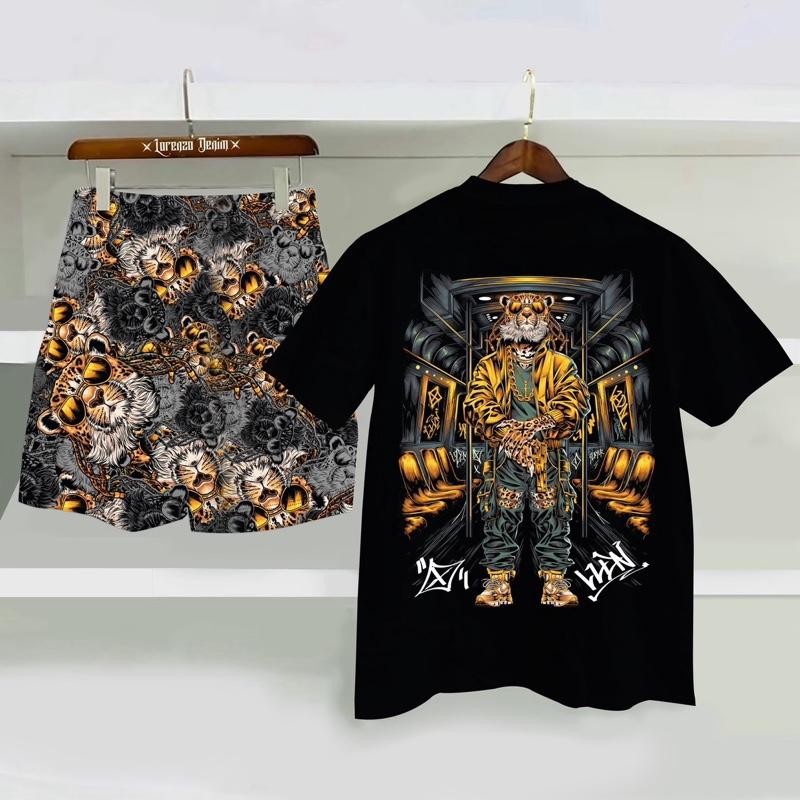 ชุดเซ็ทเสื้อ + กางเกง Lorenzo Tiger Gun