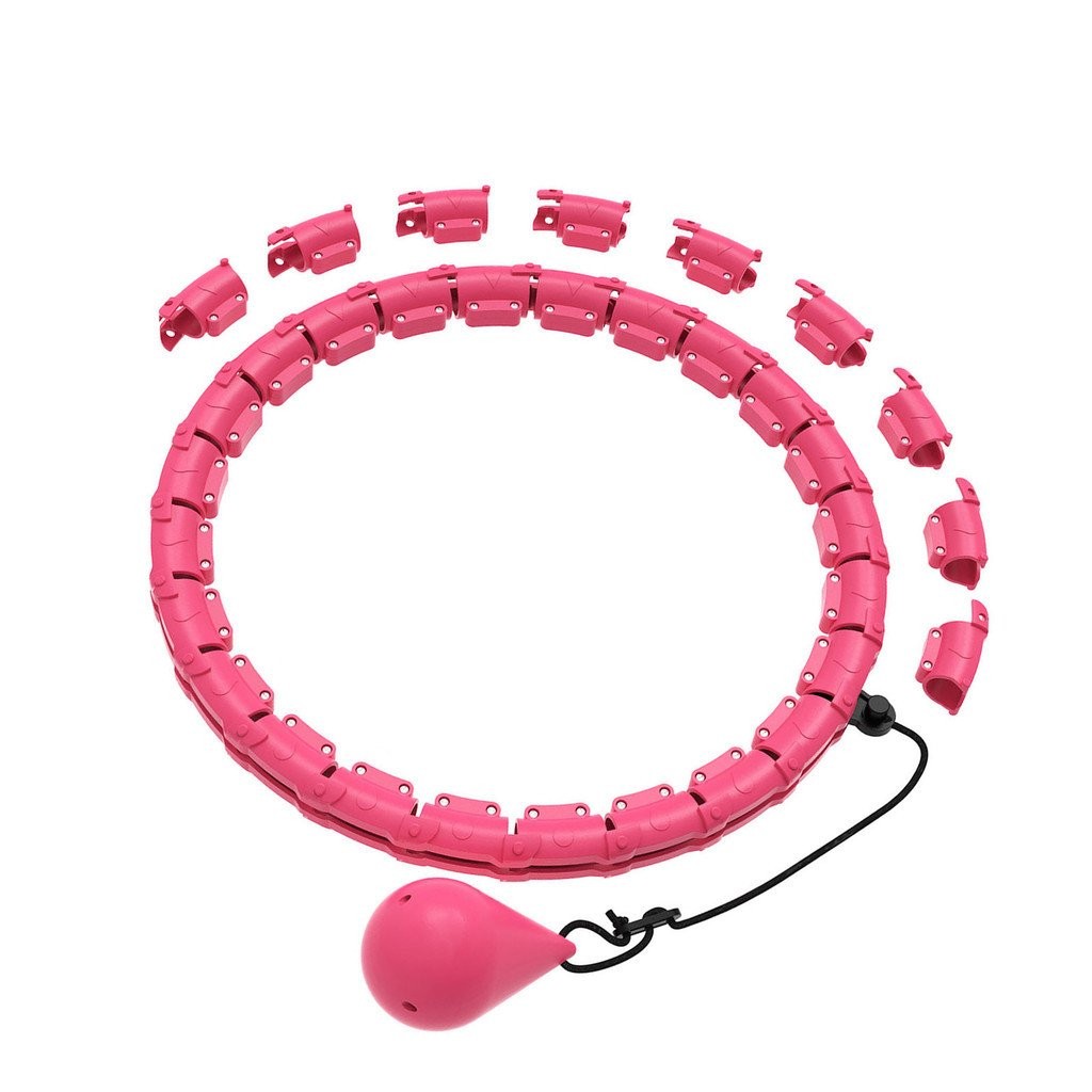 Smart hula hoop fitness hula hoop massage will not fall off detachable sports women Pink 24th