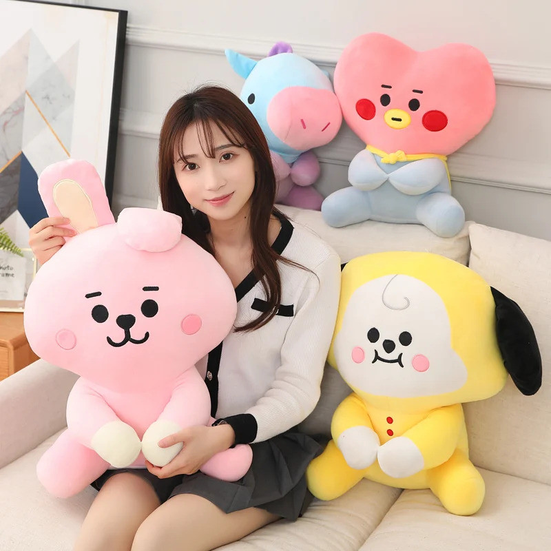 Big size Kpop Star kawaii baby face plush toy decorative pillows cartoon animal sheep Chimmy Cooky R