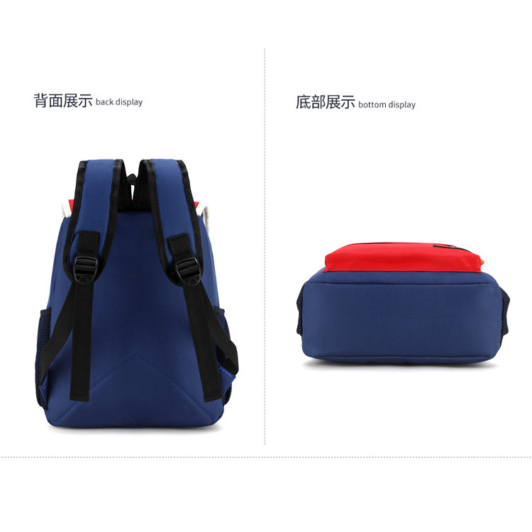 โรโบคาร์ โปลี การ์ตูนเด็กกระเป๋าเป้สะพายหลังความจุขนาดใหญ่อเนกประสงค์โรงเรียนอนุบาลโรงเรียนประถมกระเป๋าเป้สะพายหลังเด็กเริ่มต้นของโรง - รูปที่ 3