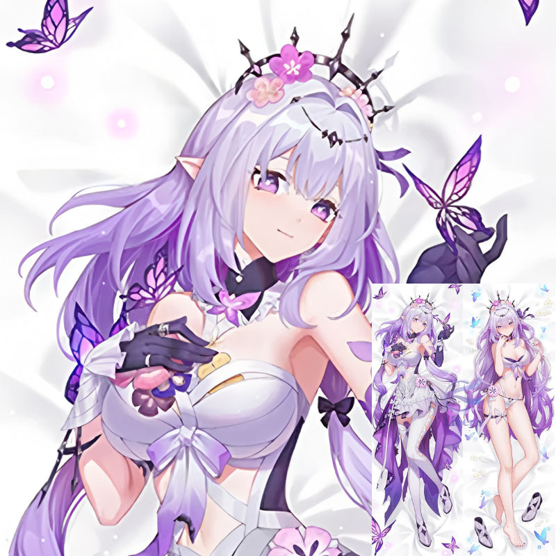 Honkai Star Rail Castofrice Dakimakura ปลอกหมอนสีม่วง Otaku หมอนนอนเบาะรองนั่งคอสเพลย์ Prop