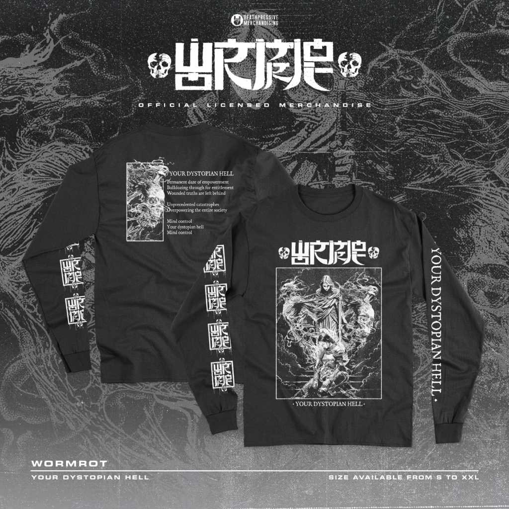 Longsleeves Wormrot - Hell Dystopian ของคุณ