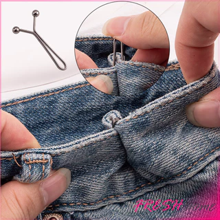 Fresh 8ชิ้น/set คลิปกิ๊ฟยึดเอว แบบโลหะเพื่อลดขนาดเอว DIY ปรับรอบเอว / ขากางเกง waist invisible clip