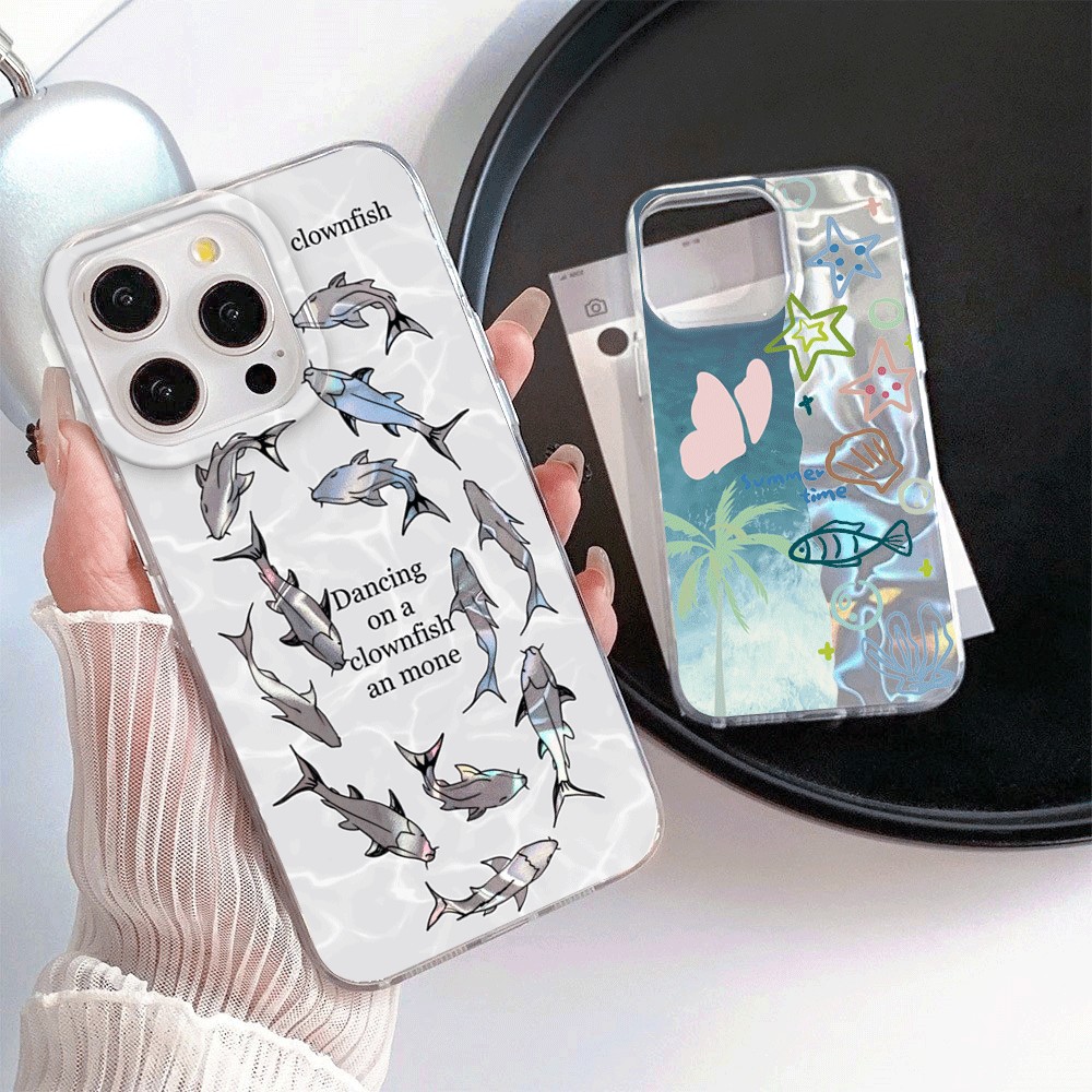 Oceans of fish และเปลือกหอยปลอก hp iPhone 15 11 13Pro Max 14 Plus 11 12 13 iPhoneX Xs Max XR 11Pro 1