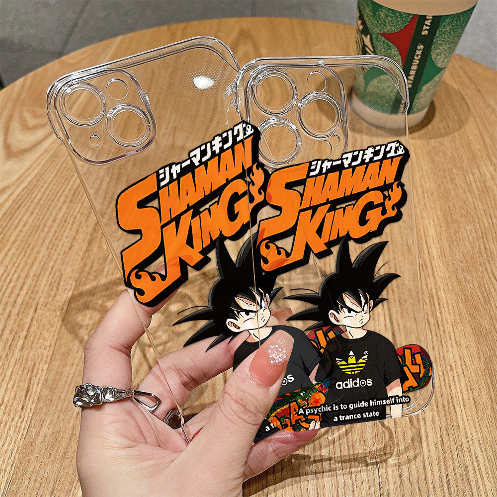 เคสไอโฟน13 ตัวการ์ตูนน่ารัก For iPhone 11 12 14 15 16 Pro MAX 14 15 16 Plus สเก็ตบอร์ดดราก้อนบอล เคสโทรศัพท์แบบใสไร้กรอบ - รูปที่ 6