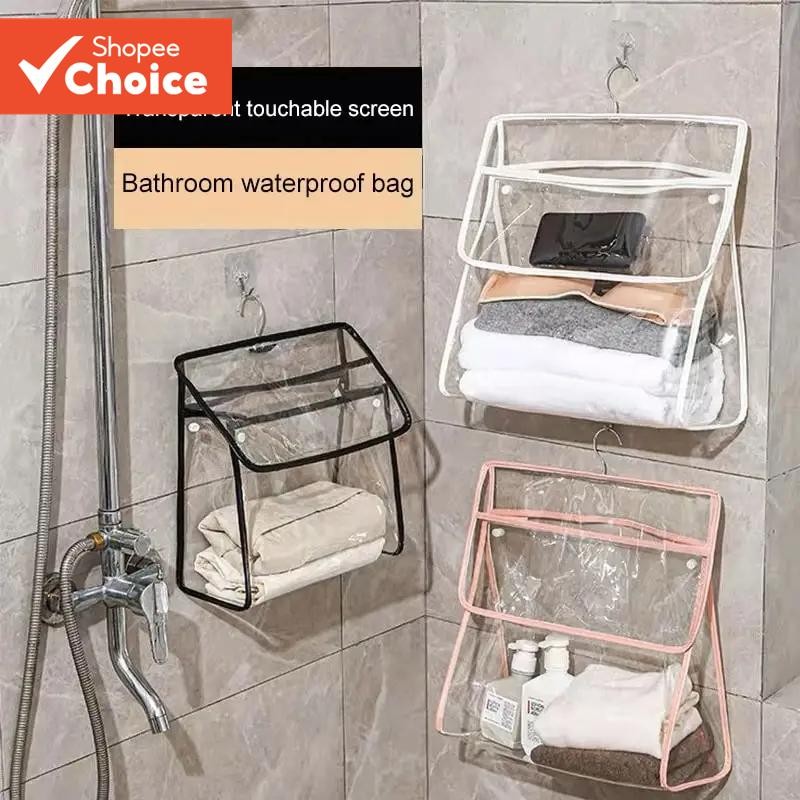 กระเป๋าห้องน้ําแบบแขวนกันน้ํา 1 ชิ้น – กระเป๋าล้างแบบใสสําหรับโทรศัพท์มือถือ, เสื้อผ้า & ที่เก็บเครื่องสําอาง