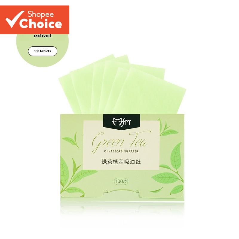 แผ่นดูดซับน้ํามัน 100 ชิ้นสําหรับใบหน้า | กระดาษซับแบบพกพาสําหรับ Shine Control & Mattifying