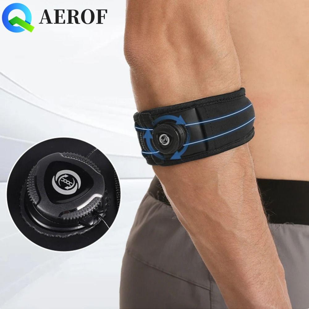AEROF เทนนิสข้อศอก รั้งแรงดัน Thicken Arm Support Band สวมใส่ทุกวันลื่น Breathable ซิลิโคน Pad Golf Elbow Strap