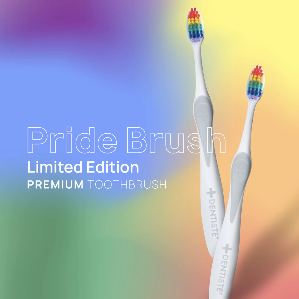 [ใหม่!] Dentiste' Pride Brush Limited Edition Size M 0.125 mm. (Rainbow) แปรงสีฟันขนนุ่ม ขนแปรงเรียวเล็ก ซอกซอนล้ำลึก