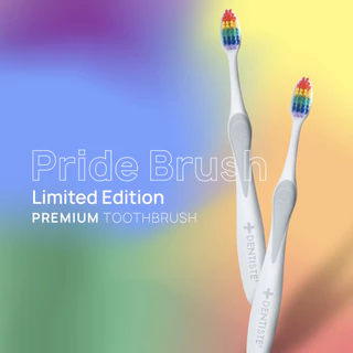 [ใหม่!] Dentiste' Pride Brush Limited Edition Size M 0.125 mm. (Rainbow) แปรงสีฟันขนนุ่ม ขนแปรงเรียวเล็ก ซอกซอนล้ำลึก