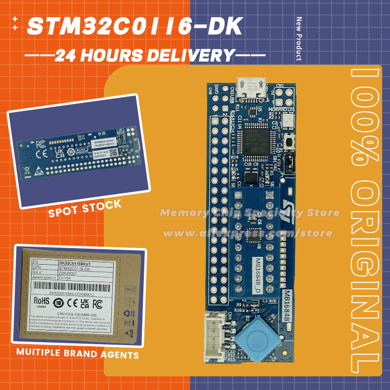 1ชิ้น/ล็อต! STM32C0116-DK STM32C011F6U6 MCU บอร์ดพัฒนา UFQFPN20 ถึง DIL20 โมดูลใหม่