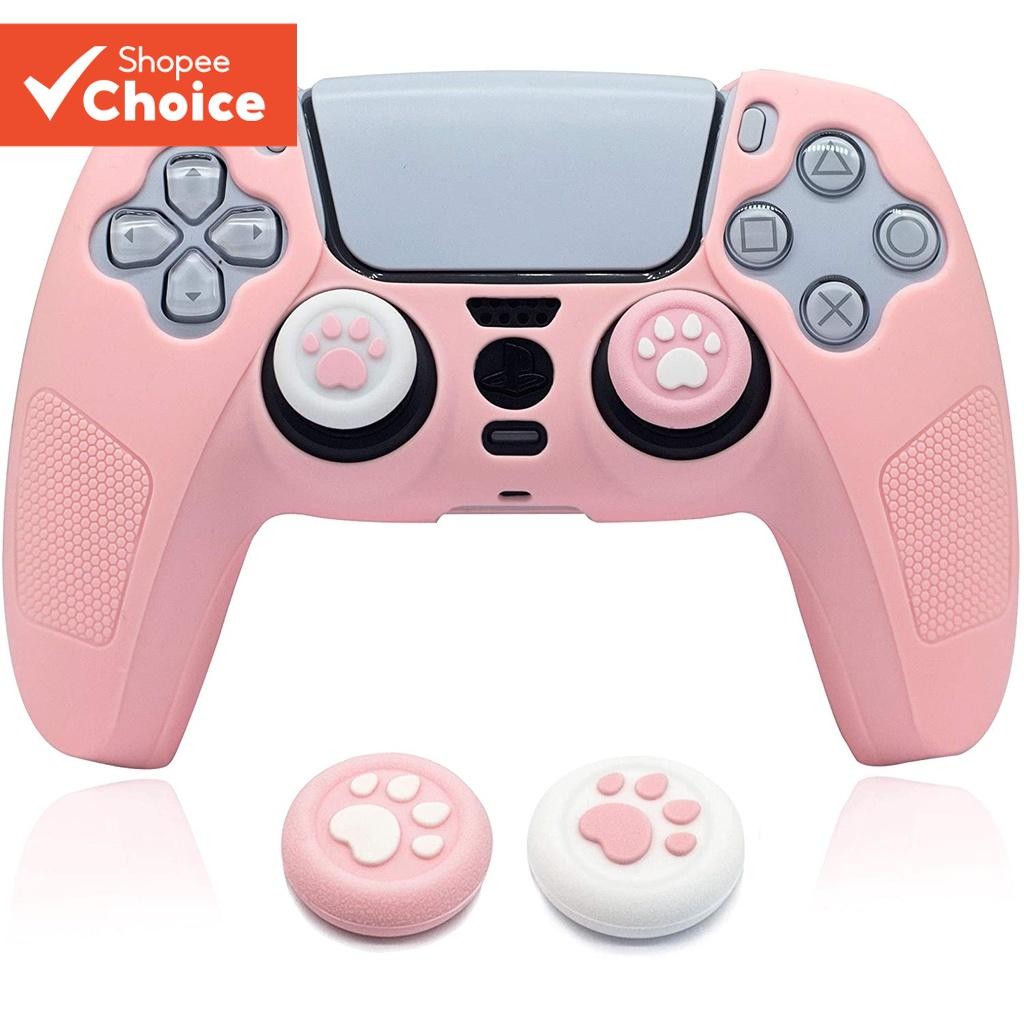 Playstation 5 Anti-Slip ซิลิโคนป้องกันยางกรณีน่ารัก Kawaii อุปกรณ์เสริมจอยสติ๊ก Skin Grip ฝาครอบ 2 Thumb สําหรับ PS5