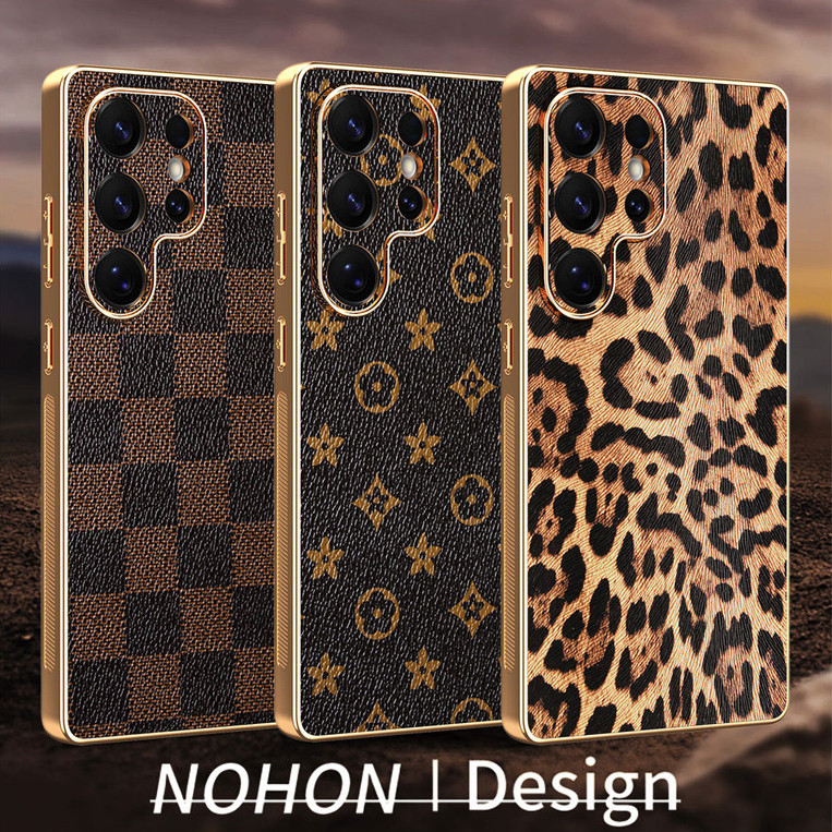 กระเป๋าโทรศัพท์หนังหรูหราสำหรับ Samsung Galaxy S26 S25 S24 S23 S22 S21 FE Ultra Plus 5G ซัมซุง Case ป้องกันการกระแทก ขอบเคลือบ ปกหลังขอบเคลือบ