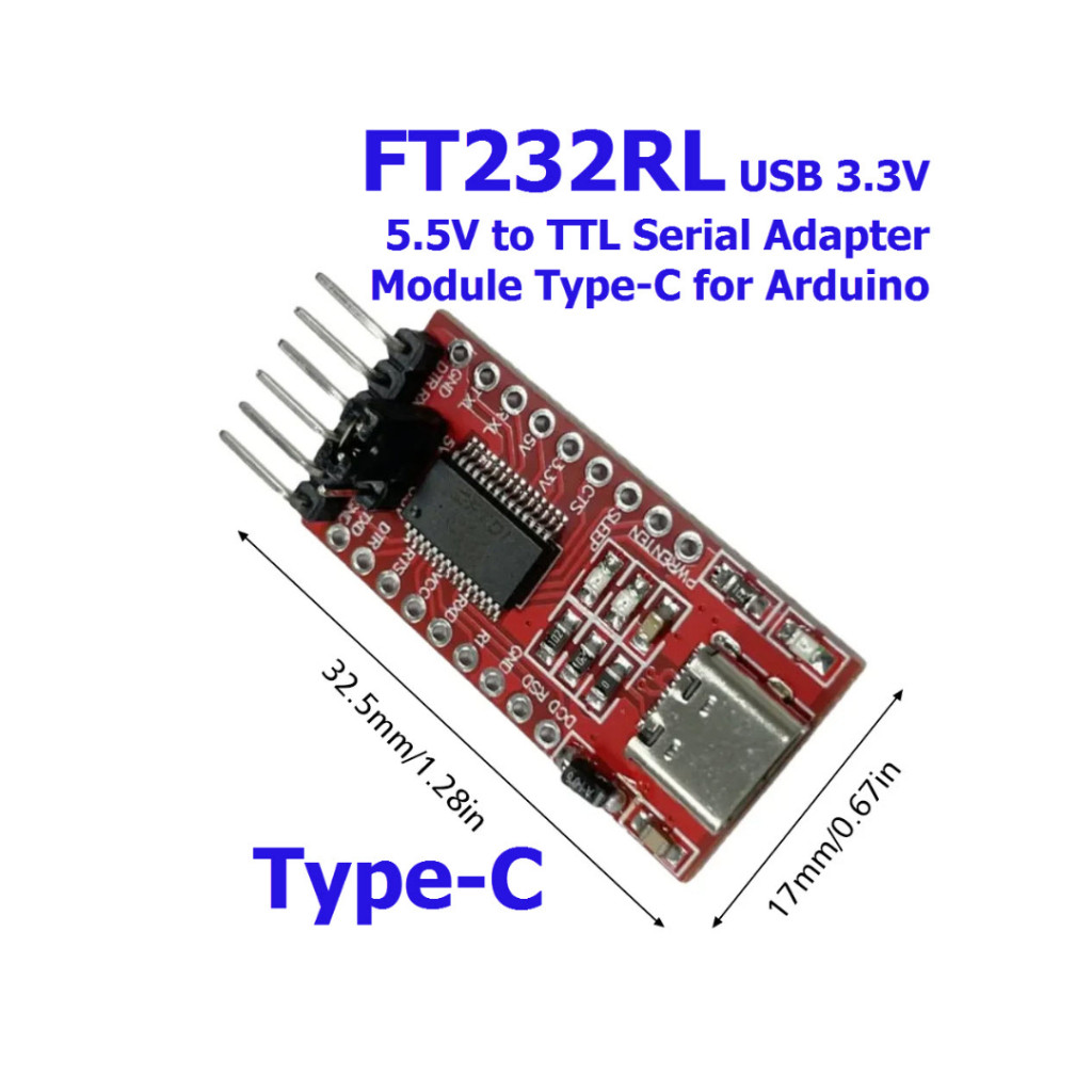 FT232RLTYPE-C USB 2.0 3.3V 5.5V to TTL Serial Adapter Module for Arduino FT232 Pro Mini