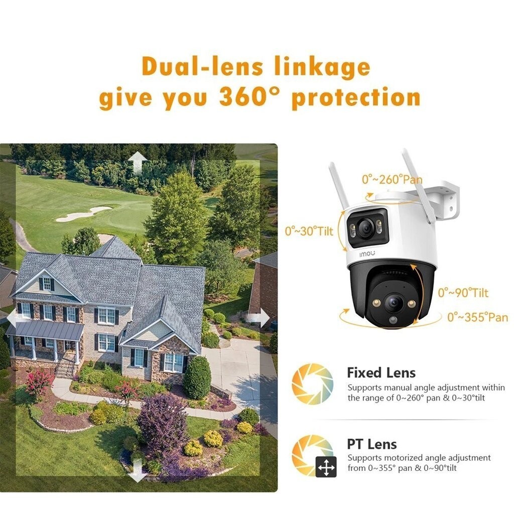 IMOU CRUISER DUAL 6MP/10MP กล้องวงจรปิดเลนส์คู่ภาพสี รับประกัน 2 ปี - รูปที่ 3