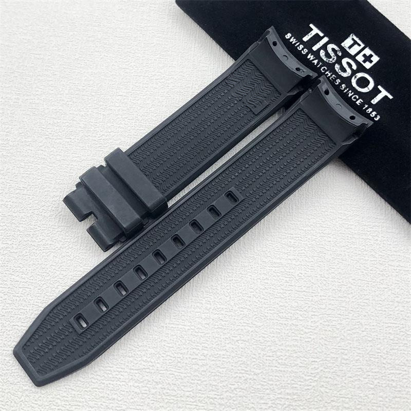 สายยาง Tissot สำหรับ Seastar 1853 สายซิลิโคนดำน้ำ T 120407   อะ ที 120417   สายนาฬิกาสำหรับผู้ชายแบบเปลี่ยน ราคา ถูกที่สุด ดีลบีเคเค แกลเลอรีภาพที่ 6
