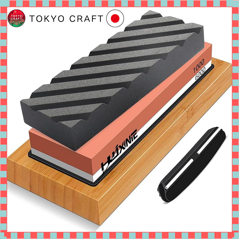 【direct from Japan】
HWXINIE Sharpening Stone Set for Knives and Tools - Dual Side Grit #1000/#6000 a