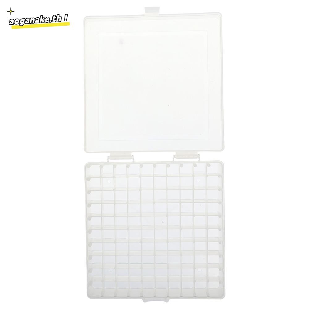 Aoganake หลอดหมุนเหวี่ยง, กล่องเก็บตู้แช่แข็ง 100 สถานที่, คุณภาพสูงล็อค Cryogenic ผู้ถือ Rack กันน้ําสําหรับ 1.5/1.8/2ml Microcentrifuge หลอด Vials ตัวอย่าง