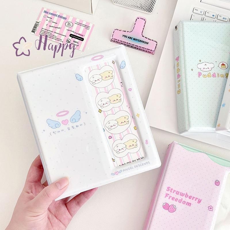 <แฮปปี้เบย์> การ์ตูนอัลบั้มรูปบูธสําหรับ40ชิ้น2x6นิ้วแถบภาพที่คั่น20ชิ้น4x6 4รผู้ถือภาพบัตรขนาดเล็กเ