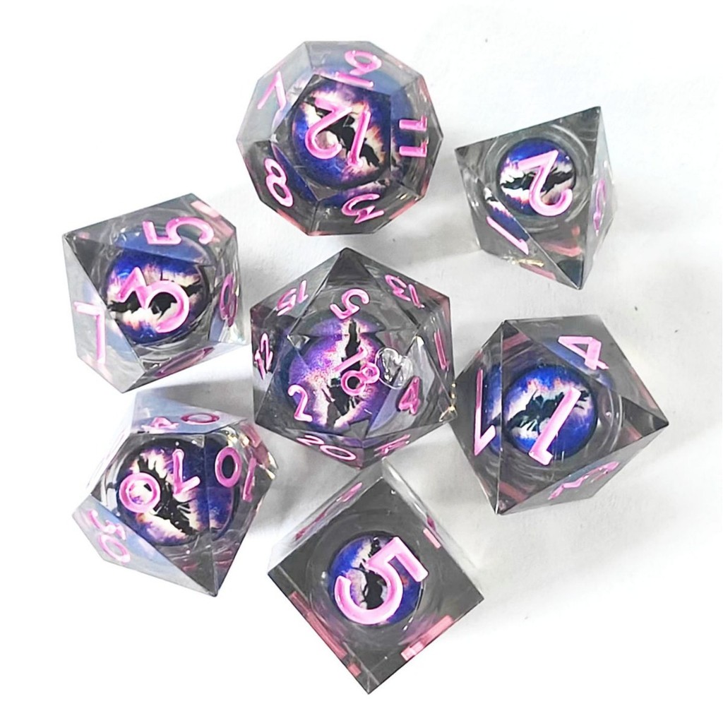 ชุดลูกเต๋า DND สําหรับ Dungeons & Dragon Eye, COC, TRPG, D4-D20, Polyhedron, ลูกเต๋าเรซิน ราคา ถูกที่สุด ดีลบีเคเค แกลเลอรีภาพที่ 3