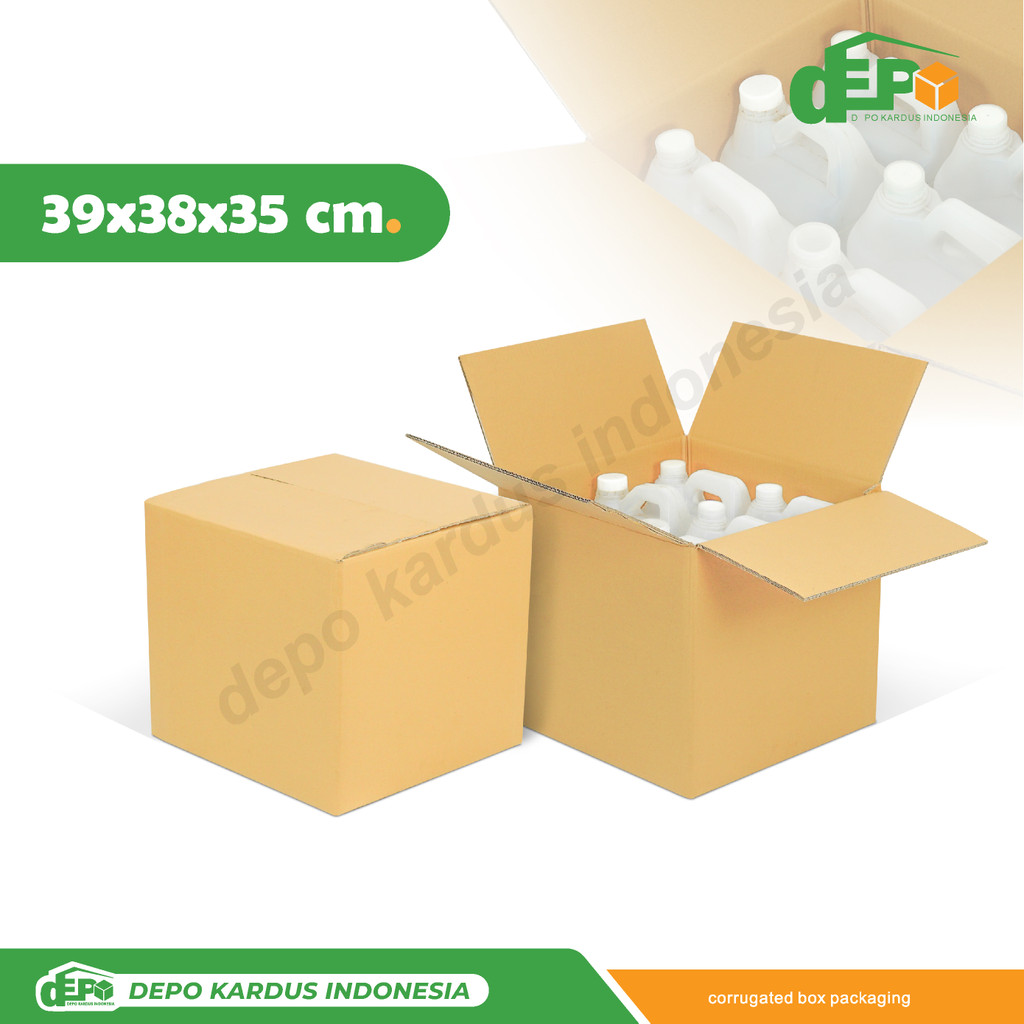 กล่อง 39X38X35 (6x5 L Jerry Can) กระดาษแข็ง/บรรจุ/แพ็ค/กล่อง/ผนังคู่/ปกติ/A1/สูง 10/สูง35
