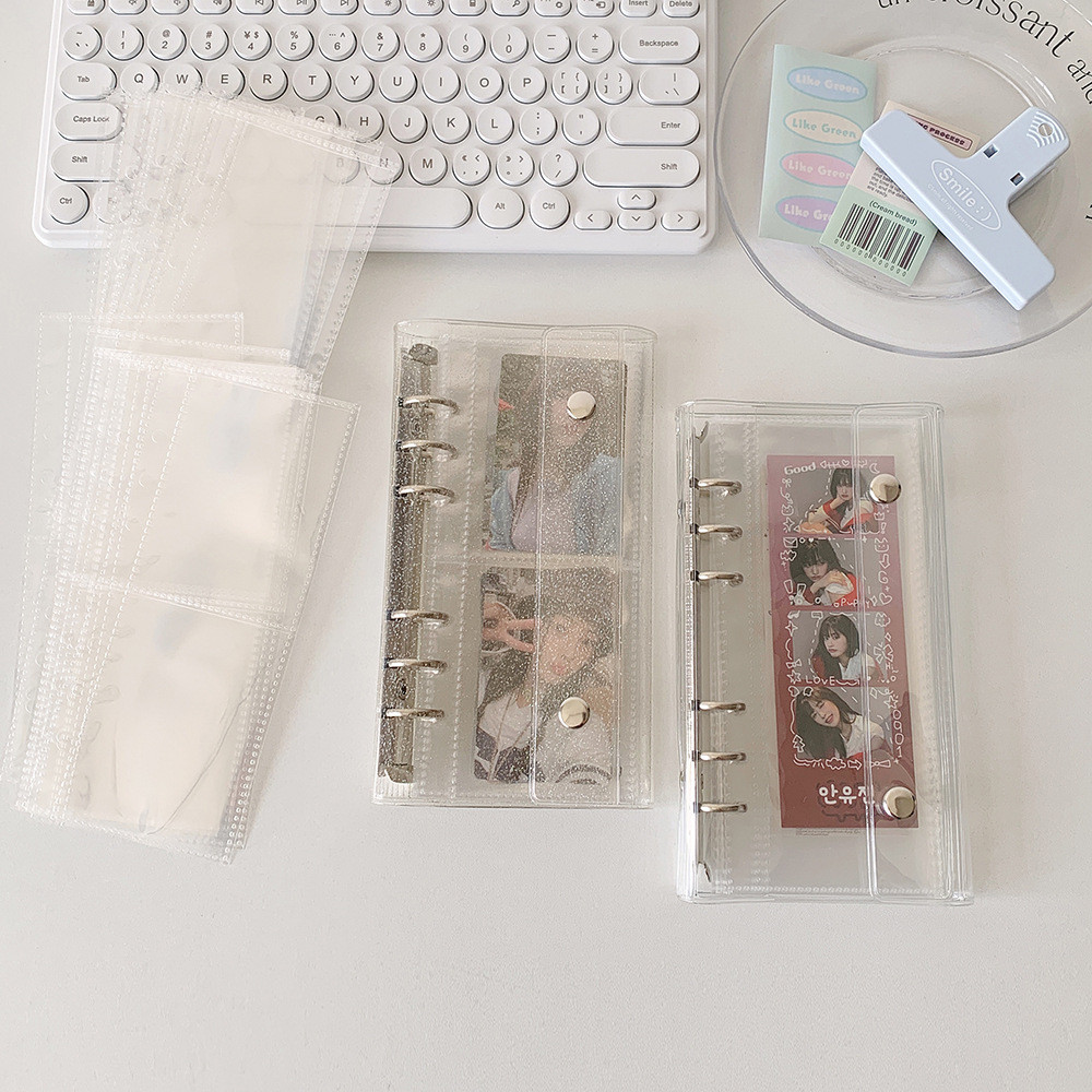 Photo Card Binder A6 Transparent Glitter รุ่นแคบ Star-Chasing อัลบั้มสามนิ้ว