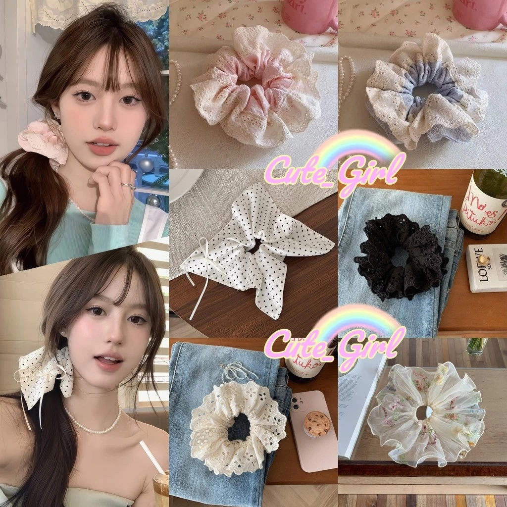Cute_Girl 🥰🥰 ยางรัดผม มีให้เลือกหลากหลายสีสันและสไตล์ ราคาไม่แพง หวานและน่ารัก💕 ยางรัดผมสวยๆ